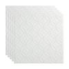 FASDE Rings Decorative Vinyl 2ft x 2ft Lay in Ceiling Panel in Matte White (5 Pack) view 1