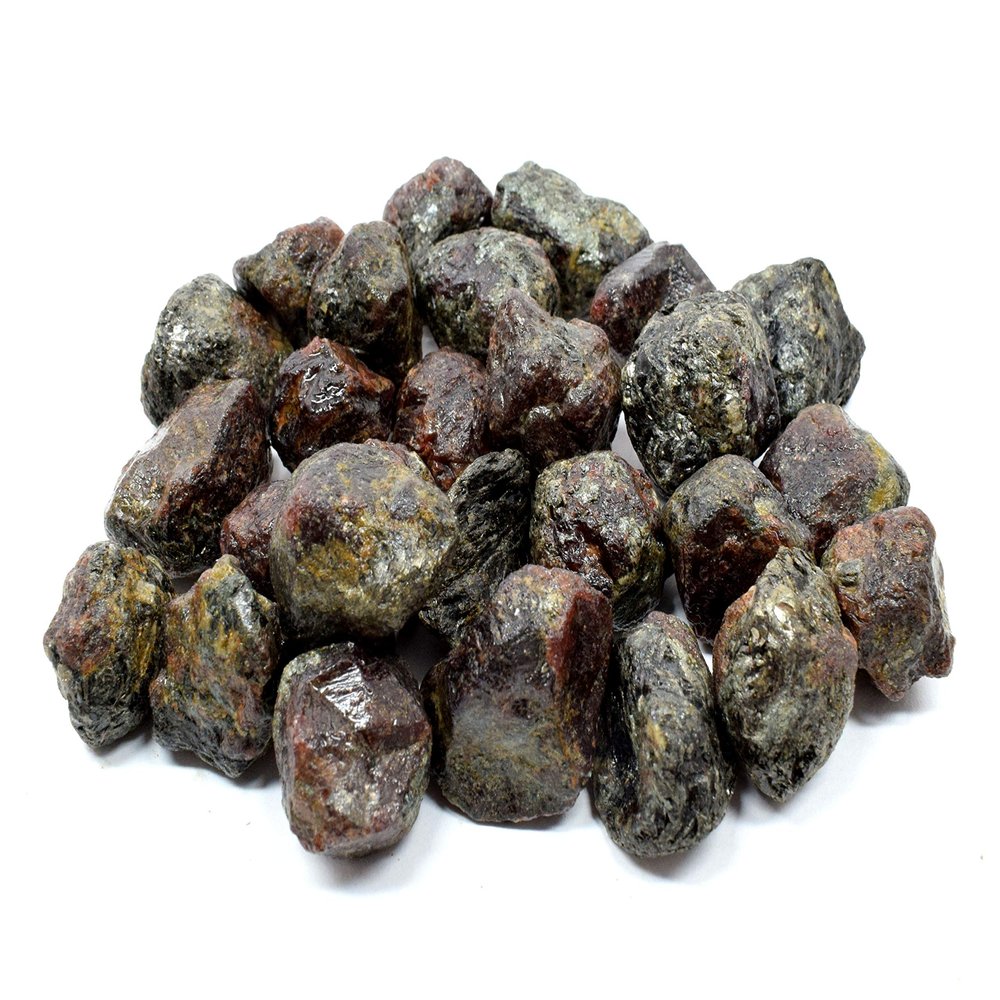 Deep Red Green Yellow Garnet Almandine Rough Specimens Natural Gemstone Crystal Mineral Cabochon Raw Nuggets - Brazil (20PCS)