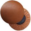 ALoveTree 2PCS Round Bar Stool Cushion with Elastic Round Foam Padded Seat Cushions Waterproof Leather Bar Stool Covers Diam 13"-Thk 0.8" Caramel view 1
