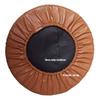 ALoveTree 2PCS Round Bar Stool Cushion with Elastic Round Foam Padded Seat Cushions Waterproof Leather Bar Stool Covers Diam 13"-Thk 0.8" Caramel view 2