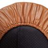 ALoveTree 2PCS Round Bar Stool Cushion with Elastic Round Foam Padded Seat Cushions Waterproof Leather Bar Stool Covers Diam 13"-Thk 0.8" Caramel view 3