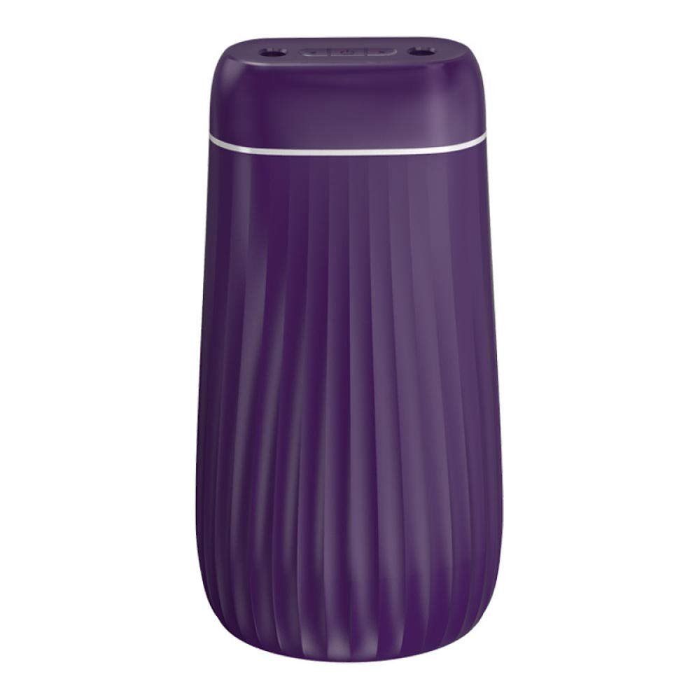 For Bedroom Home Mist Humidifiers For Dual-Jet Humidifier Usb Charging Ultrasonic Large-Capacity Humidifier Office Desk Silent Fog Aroma Diffuser-1L-Purple_110*110 * 210Mm