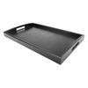 Wooden Tea Serving Tray,Tea Water Drinks Tray with Handle,Large,Black (19.69x 11.81 x 1.77inch) view 1