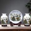 Jingdezhen vase Decoration Living Room Flower Arrangement Ceramic Home Decoration, Three-Piece Chinese Living Room TV Wine Cabinet Decoration view 2