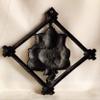 Akriti Brass Art Wares Metal Lord Ganesha Square Frame Wall Hanging Showpiece for Entrance Door, Living Room Metal Decorative Wall L*B*H - 30 * 2 * 32CM (Brown) view 3