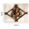 Akriti Brass Art Wares Metal Lord Ganesha Square Frame Wall Hanging Showpiece for Entrance Door, Living Room Metal Decorative Wall L*B*H - 30 * 2 * 32CM (Brown) view 4