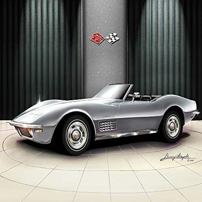 1970 Corvette Roadster Cortez Silver -Fine Art Print by Danny Whitfield - Size 20 X 30