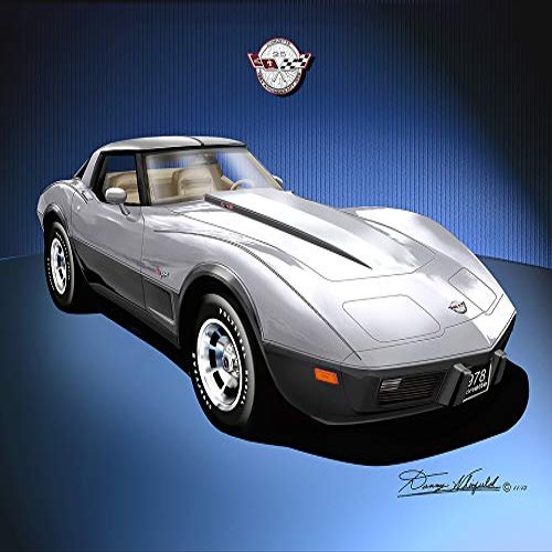 1978 Corvette Silver Anniversary Edition with tan Interior - Fine Art Print by Danny Whitfield - Size 20 X 30