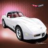 1981 Corvette Coupe Classic White - Fine Art Print by Danny Whitfield - Size 24 X 36 view 1