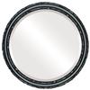 OVALCREST Round Beveled Wall Mirror for Home Decor - Virginia Style - Gloss Black - 26x26 Outside Dimensions view 1