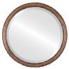 OVALCREST Round Beveled Wall Mirror for Home Decor - Virginia Style - Sunset Gold - 26x26 Outside Dimensions view 1
