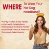 Nicky Bigs Novelties Hot Dog Hat, Hotdog Headband, Hot Dog Costume Adult, Hotdog Accessories, Funny Headband, Funny Hat, Crazy Hats, Silly Hats For Adults view 4