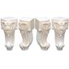 DIY Set of 4 Carvings Shaped Wood TV Table Legs Furniture Sofa Chair Ottoman Couch Bed Wardrobe Cabinet Legs Type-I view 1