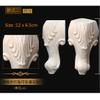 DIY Set of 4 Carvings Shaped Wood TV Table Legs Furniture Sofa Chair Ottoman Couch Bed Wardrobe Cabinet Legs Type-J view 2
