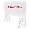 Manufactuer wangshePortable Sneeze Protection and Touch-Proof Transparent Acrylic Independent Shielding Layer, Service Desk Counter Office Supplies (19in x19 in) view 2