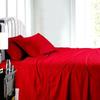 Elf Linen Luxurious 1500 Thread Count 100% Pima Cotton 4-Piece Bed Sheet Set, Queen, Red Stripe Pattern (Fits Mattress Up to 18-20" Deep Pocket) view 2