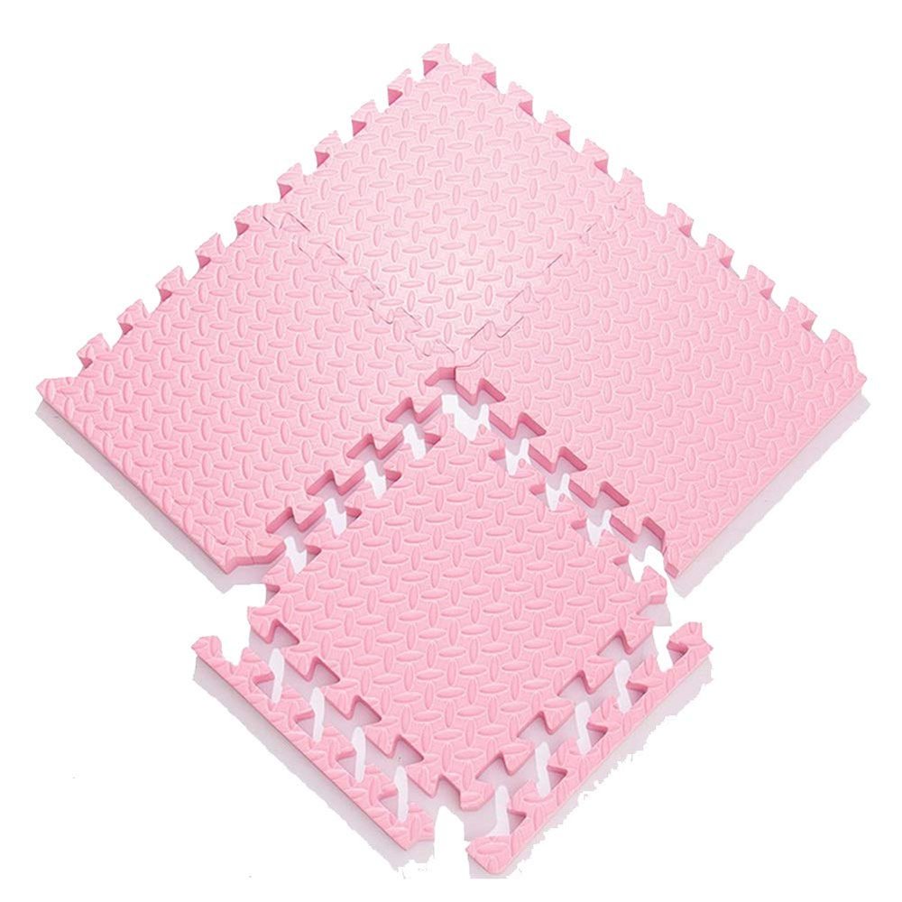 ALGFree Infant Crawling Mat, Interlocking Foam Floor Mat Safe Soft Durable Kindergarten Bedside Stitching Mat, 30x30x1cm/1.2cm/2.5cm (Color : Pink, Size : 30x30x1cm 16pcs)
