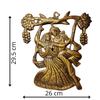 Akriti Brass Metal Radha Krishna Swing Wall Showpiece Radha Krishna Jhula Wall Hanging Living Room Decorative Wall decor Metal Wall Hanging showpiece view 3