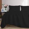 Elf Linen Luxurious 1500 Thread Count 100% Pima Cotton 4-Piece Bed Sheet Set, Queen, Black Solid Pattern (Fits Mattress Up to 4-6" Deep Pocket) view 3