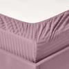 Elf Linen Luxurious 1500 Thread Count 100% Pima Cotton 4-Piece Bed Sheet Set, Queen, Purple Stripe Pattern (Fits Mattress Up to 4-6" Deep Pocket) view 2