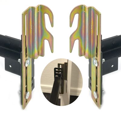 2 Pcs 711 Bed Frame Bolt On to Hook On Conversion Brackets for Headboard with Hardware, Adjustable Bed Rail Hook Plate AdapterHook on Bed Rails Brackets