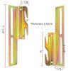 2 Pcs 711 Bed Frame Bolt On to Hook On Conversion Brackets for Headboard with Hardware, Adjustable Bed Rail Hook Plate AdapterHook on Bed Rails Brackets view 4