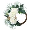 Wreaths LIU- White Hydrangea Artificial Silk Flower Front Door Pendant for Indoor or Outdoor Home Wedding Decoration view 1