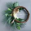 Wreaths LIU- White Hydrangea Artificial Silk Flower Front Door Pendant for Indoor or Outdoor Home Wedding Decoration view 4