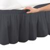 Amuze Bedding Eay Fit Elastic Wrap Around Ruffled Bed Skirt Recron 700 Thread Count(Elephant Grey, Full, Drop Length 14 Inches) view 1