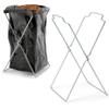 APQ Supply Outdoor Trash Bag Holder for Plastic Bags, 18 x 14 x 32 Inches. Portable Garbage Bag Holder. Folding Wire Holders for Lawn. Collapsible X-Frame Stand Bags for Garden, Laundry, Yard view 1