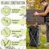 APQ Supply Outdoor Trash Bag Holder for Plastic Bags, 18 x 14 x 32 Inches. Portable Garbage Bag Holder. Folding Wire Holders for Lawn. Collapsible X-Frame Stand Bags for Garden, Laundry, Yard view 4