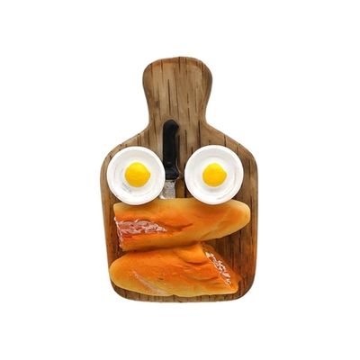 DUO ER Home Decoration Magnetic Refrigerator Paste Sticky Notes Bread Machine Tomato Egg Pan Teapot Milk Model Fridge Magnet Collection (Color : Bread and Egg Board)