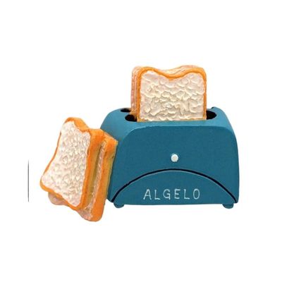 DUO ER Home Decoration Magnetic Refrigerator Paste Sticky Notes Bread Machine Tomato Egg Pan Teapot Milk Model Fridge Magnet Collection (Color : Bread Machine)