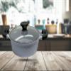 2.9 QT Ceramic Sauce Pot with Lid, 8'' Ceramic Interior Exterior Cooking Pot view 1
