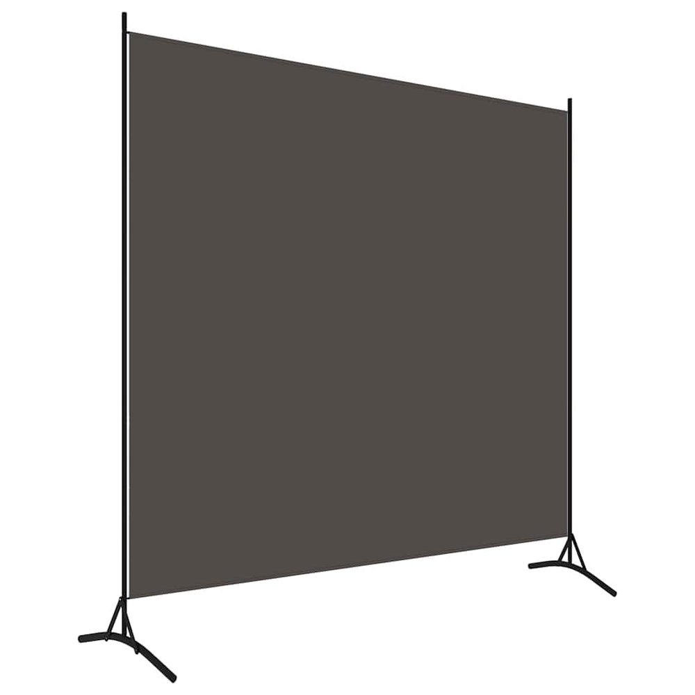 vidaXL 1-Panel Room Divider in Anthracite Fabric and Powder-Coated Iron - Provides Privacy and Versatile Functionality