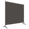 vidaXL 1-Panel Room Divider in Anthracite  Fabric and Powder-Coated Iron - Provides Privacy and Versatile Functionality view 1