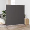 vidaXL 1-Panel Room Divider in Anthracite  Fabric and Powder-Coated Iron - Provides Privacy and Versatile Functionality view 2