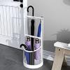Umbrella Racks WXYZ Metal Wrought Iron Light Luxury Umbrella Stand, Home Hotel Lobby Umbrella Bucket, Black, White, Gold 55x25cm, 75x30cm (Color : White, Size : 55x25cm) view 3