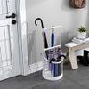 Umbrella Racks WXYZ Metal Wrought Iron Light Luxury Umbrella Stand, Home Hotel Lobby Umbrella Bucket, Black, White, Gold 55x25cm, 75x30cm (Color : White, Size : 55x25cm) view 4
