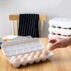 Agatige 12 Grids Egg Holder for Countertop, Portable Plastic Egg Storage Container with Lids for Kitchen Refrigerator BBQ Picnic, 11.8 x 4.3 x 2.6 in view 3
