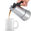 100ml Stovetop Espresso Maker, Portable Stainless Steel Espresso Coffee Maker Electric Heating Mocha Pot for Home view 1