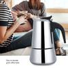 100ml Stovetop Espresso Maker, Portable Stainless Steel Espresso Coffee Maker Electric Heating Mocha Pot for Home view 2