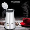 100ml Stovetop Espresso Maker, Portable Stainless Steel Espresso Coffee Maker Electric Heating Mocha Pot for Home view 3