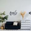 Badger Steel USA - Family Cursive- Metal Wall Art - 26" X 18.3" - Black view 4