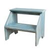 ZHZ-DT 2-Step Ladder Stool | Wooden Stepladder | Folding Ladder Chair | Multifunctional Safety Non-Slip Step Stool for Adults Kids, Household Office Kitchen Library, Blue view 1