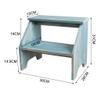 ZHZ-DT 2-Step Ladder Stool | Wooden Stepladder | Folding Ladder Chair | Multifunctional Safety Non-Slip Step Stool for Adults Kids, Household Office Kitchen Library, Blue view 2