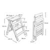 ZHZ-DT Ladder Stool 2/3 Step | Wooden Stepladder | Folding Ladder Chair | Multifunctional Safety Non-Slip Step Stool for Adults Kids, Household Office Kitchen Library, Natural (Size : 2-Step) view 2