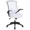 BizChair Mid-Back White Mesh Swivel Ergonomic Task Office Desk Chair with Flip-Up Arms view 3