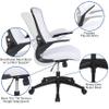 BizChair Mid-Back White Mesh Swivel Ergonomic Task Office Desk Chair with Flip-Up Arms view 4
