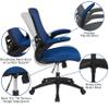 BizChair Mid-Back Blue Mesh Swivel Ergonomic Task Office Desk Chair with Flip-Up Arms view 4